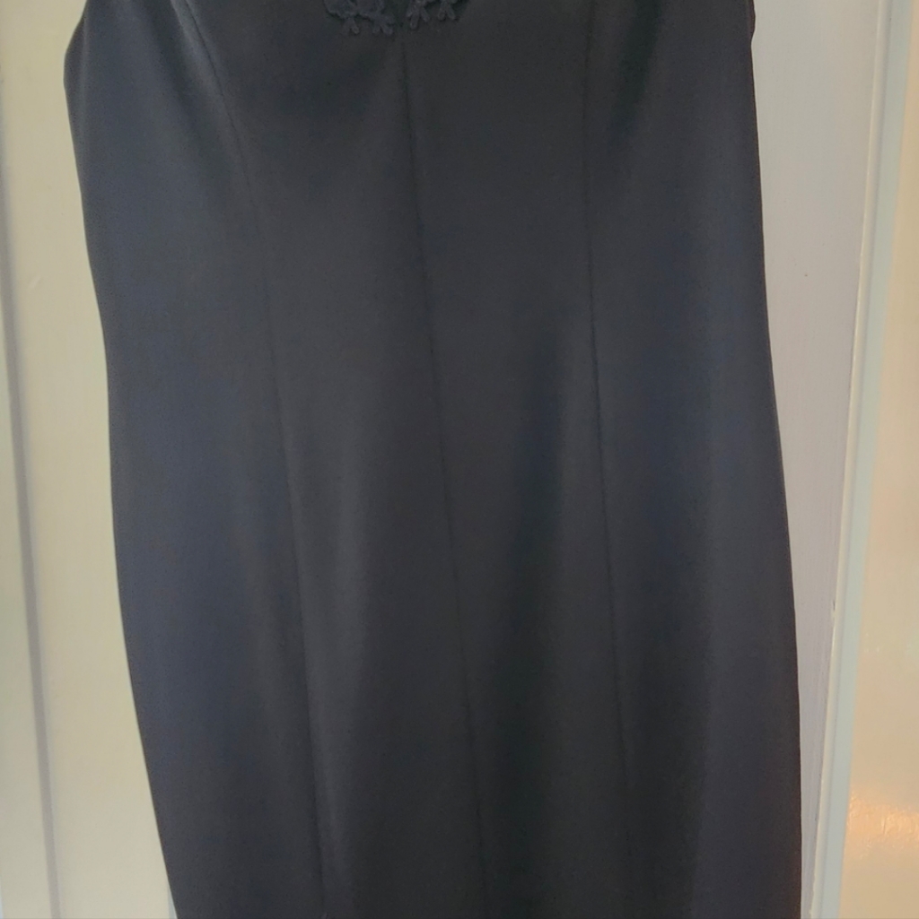Aidan Mattox Strapless Black Dress